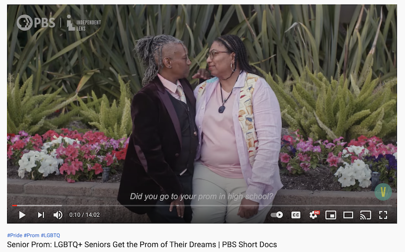 Senior Prom – a powerful 14 minute film about LGBTQ+ Seniors (a.k.a. Retirees) getting the prom of their dreams