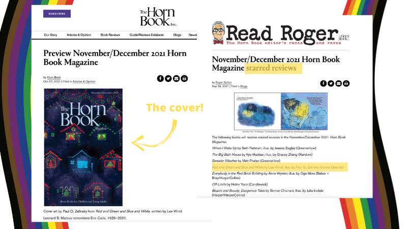 The Horn Book shows “Red and Green and Blue and White” some love! (A Starred Review, and More…)