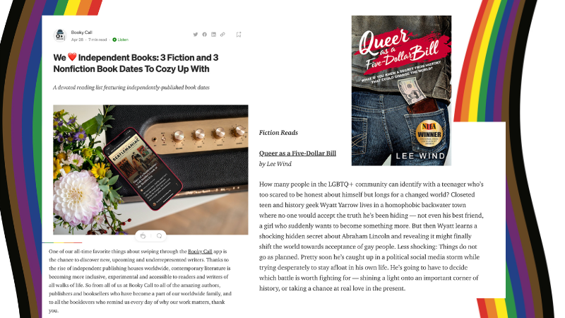 “Queer as a Five-Dollar Bill” is featured as one of three “fantastic” indie published fiction books in an article by Booky Call