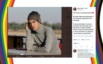 Alireza was 20 years old. He was Gay. And because of that, his family murdered him.