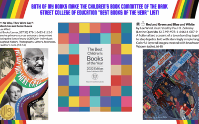 Both of My Books Published in 2021 Make the Children’s Book Committee of the Bank Street College of Education “Best Books of the Year” List!