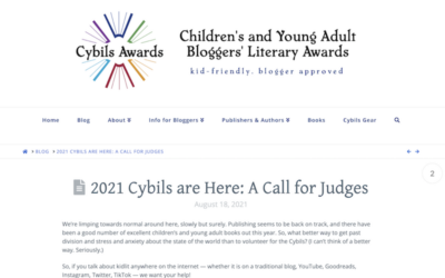 Cybils Awards Call for Judges Open Until September 10, 2021 – Do You Talk About KidLit Online (a traditional blog, YouTube, Goodreads, Instagram, Twitter, and/or TikTok)?