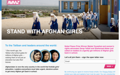 Join Me (and Zarqa Yaftali, Malala Yousafzai, and Shaharzad Akbar) and Sign This Petition to Allow Afghan Girls Their Education