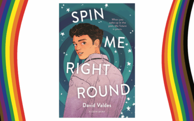 Spin Me Right Round – A Queer YA Time Travel Adventure, Where Luis, super out and Gay in 2020s, travels back in time to the closeted 1980s where he may just have broken up his parents’ relationship… before he gets the chance to be born.